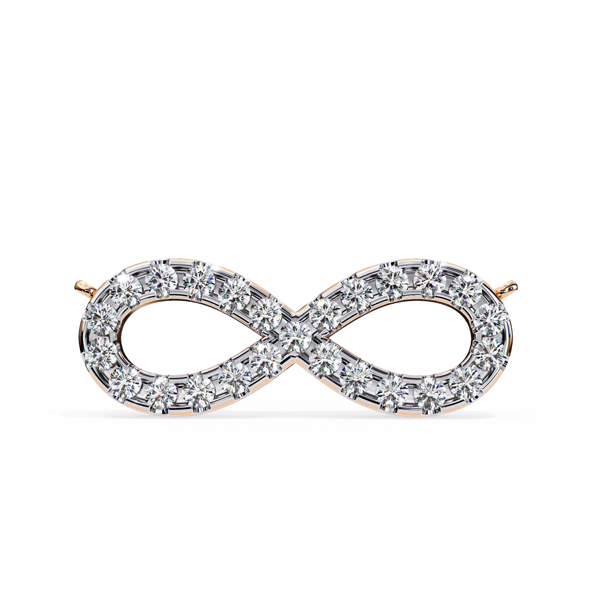 Solitairekart 0.32ct Natural Diamond Infinity Pendant-HI Color, VS-SI Clarity